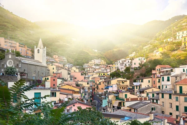 Byn Riomaggiore, Italien — Stockfoto