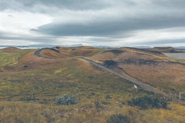 Skutustadagigar pseudocraters, Izland — Stock Fotó