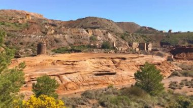 İspanya'nın Cartagena bölgedeki eski terk edilmiş metal taş ocağı 