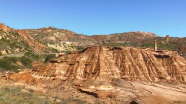 İspanya'nın Cartagena bölgedeki eski terk edilmiş metal taş ocağı 