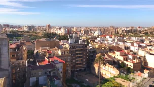 Cityscape Cartagena şehir bölge Murcia, İspanya — Stok video