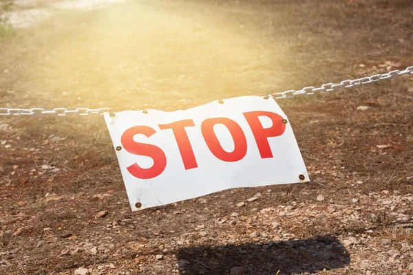 Stopbord beperken van ingang — Stockfoto