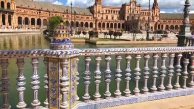 Görünümü güzel Plaza de Espana, Sevilla, İspanya