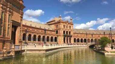 Görünümü güzel Plaza de Espana, Sevilla, İspanya