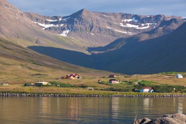 North Iceland'deki / sahil peyzaj