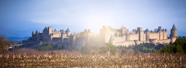 Utsikt över Carcassonne slott i Frankrike — Stockfoto