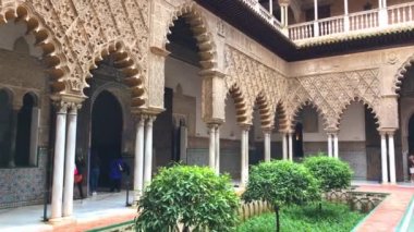 İspanya, Sevilla - 23 Mart: ofreal Alcazar Sarayı iç görüntülemek Seville, Spainon 23 Şubat 2017
