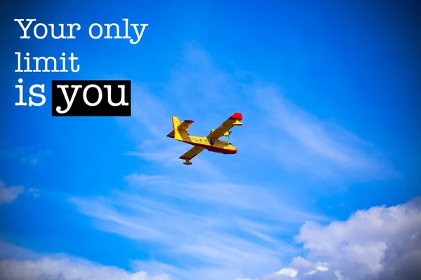 Your only limit is you blue sky background — Stock Photo, Image