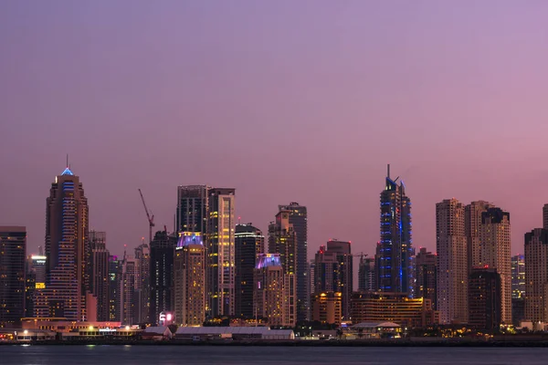 Nacht Stadtbild von Dubai Stadt, uae — Stockfoto