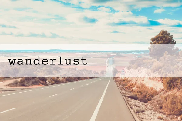 Cita tipográfica inspiradora wanderlust — Foto de Stock