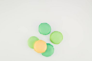 Çeşitli tatlı pastel renk macaroons