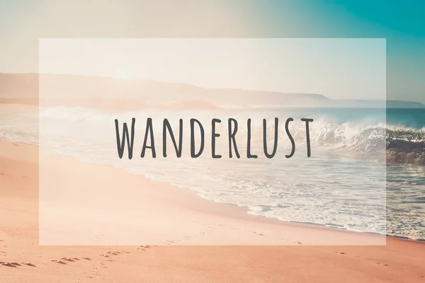 Cita tipográfica inspiradora wanderlust — Foto de Stock