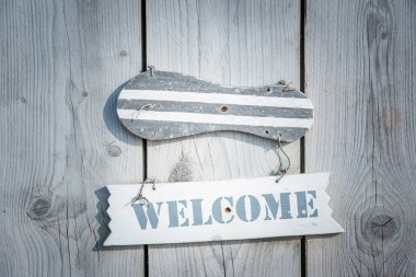 Rustik tarzı ahşap edilir işareti