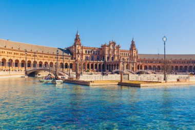 Görünümü güzel Plaza de Espana, Sevilla, İspanya