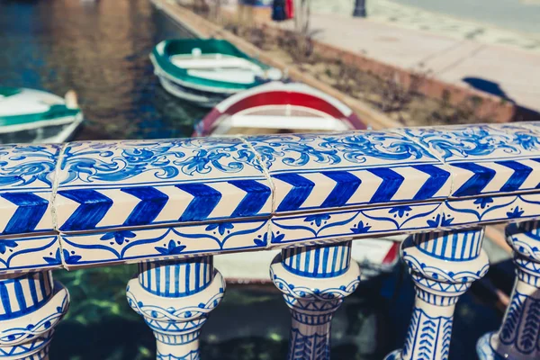 Plaza de espana Balustrad detalj, sevilla, Spanien — Stockfoto