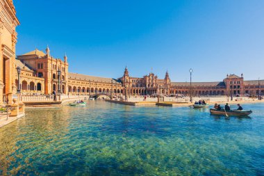 Görünümü güzel Plaza de Espana, Sevilla, İspanya