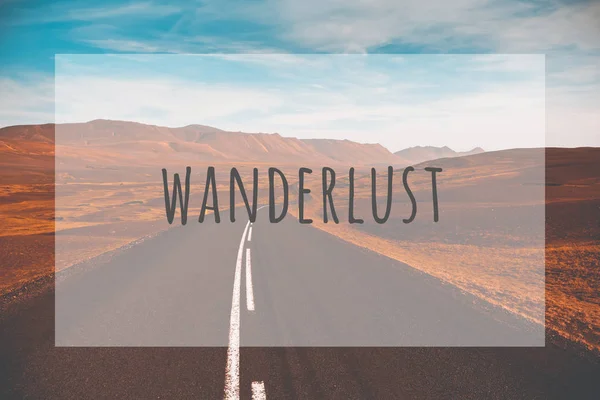 Inspirational typographic quote wanderlust