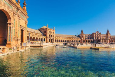 Görünümü güzel Plaza de Espana, Sevilla, İspanya