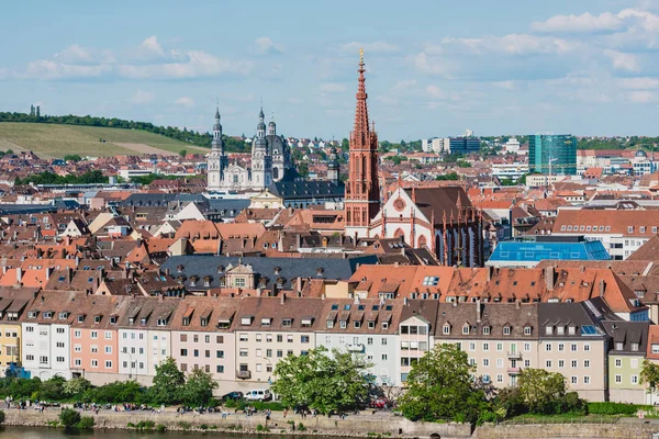 Vista aérea de la histórica ciudad de Wurzburg —  Fotos de Stock