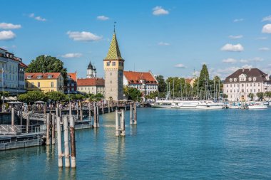 Görünüm Lindau şehir, Bodensee, Almanya