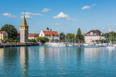 Görünüm Lindau şehir, Bodensee, Almanya
