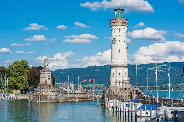 Leuchtturm von Lindau am Bodensee, Bodensee — Stockfoto