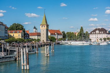 Görünüm Lindau şehir, Bodensee, Almanya
