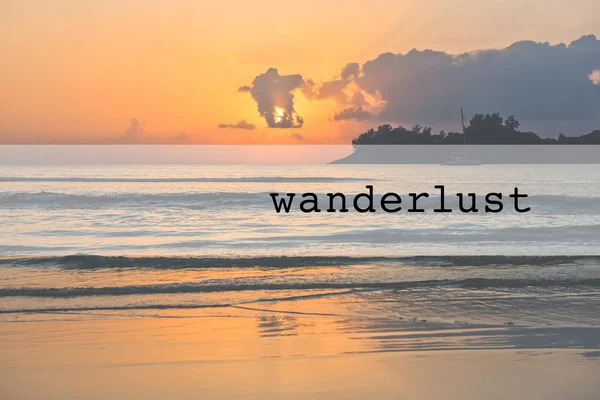 Inspiration typographique citation wanderlust — Photo