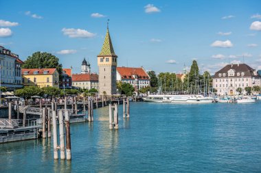 Görünüm Lindau şehir, Bodensee, Almanya