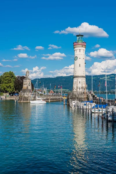 Fyren i Lindau vid Bodensjön, Bodensee — Stockfoto