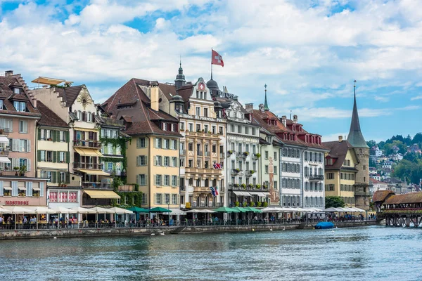 Visa på historiska Luzern city center — Stockfoto