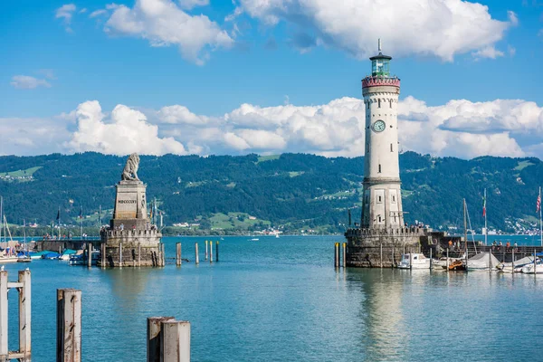 Lighthouse of Lindau at lake Constance, Bodensee — Stock Photo, Image