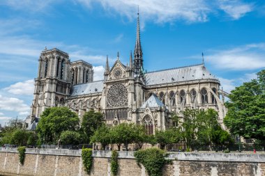Katedrali Notre Dame Paris ve Seine Nehri