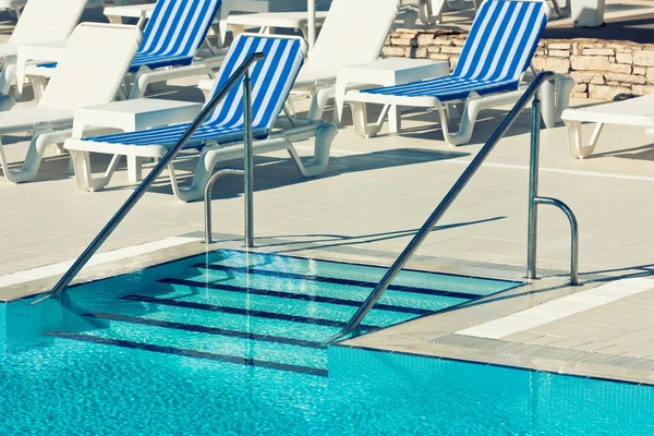 Ladder of a swimming pool — Stock Photo, Image