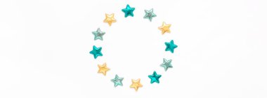 Dekoratif yıldız yuvarlak çelenk çerçeve