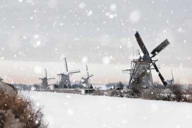 Kinderdijk, Hollanda 'daki yel değirmenleri