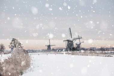 Kinderdijk, Hollanda 'daki yel değirmenleri