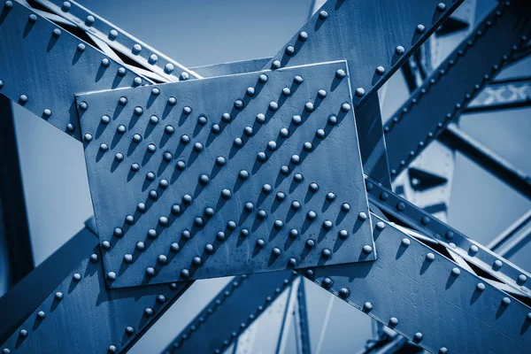 Modern Bridge frame close-up blauw getint — Stockfoto