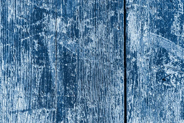 Old wooden planks surface background blue toned — Stock Photo, Image