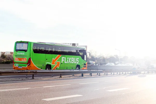 Flixbus Marca Alemana Que Ofrece Servicio Autobuses Interurbanos Europa Estados — Foto de Stock