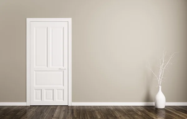 Kapı 3d render ile iç arka plan — Stok fotoğraf