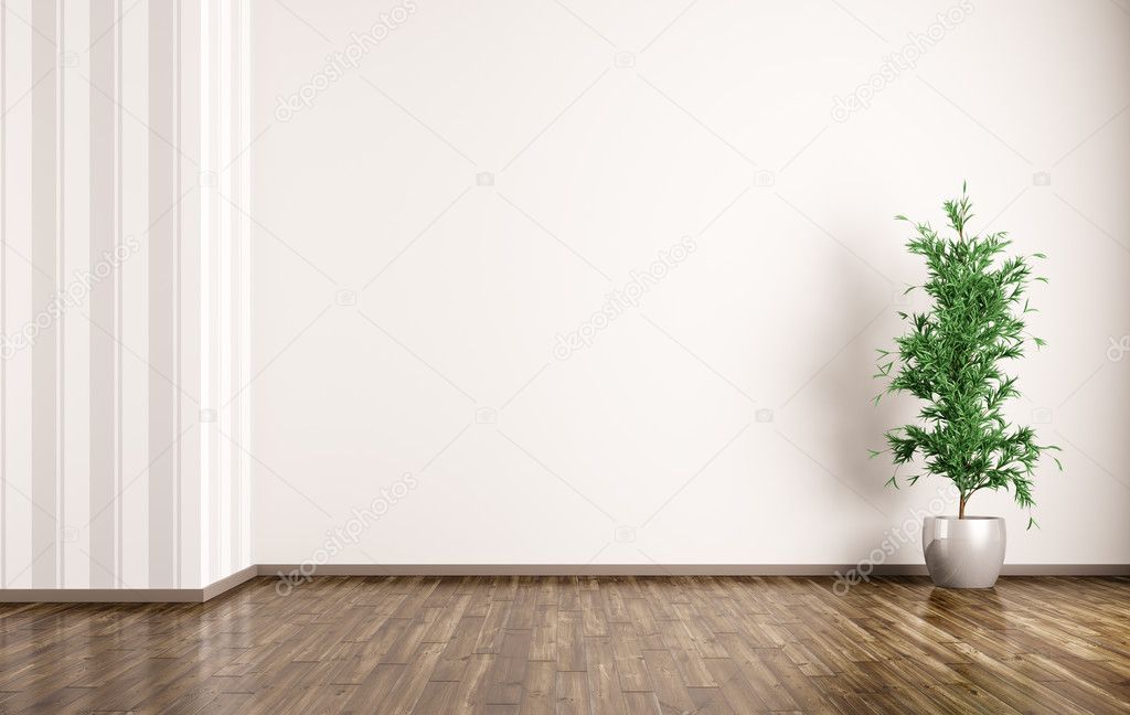 Interior background of room with plant 3d rendering Stock Photo by ©scovad  128655156