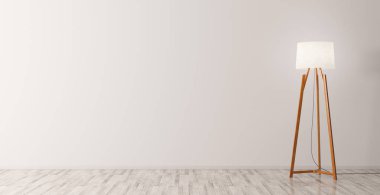 Zemin lamba 3d render ile iç arka plan