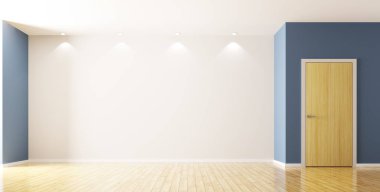 Boş iç Oda kapı 3d render ile