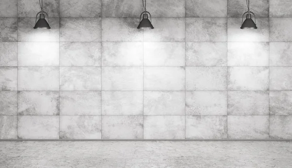 Betonowe ściany i podłogi wnętrz tło renderowania 3d — Zdjęcie stockowe
