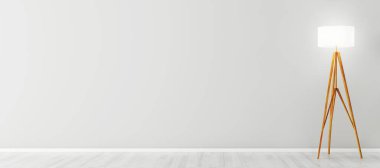 Zemin lamba 3d render ile iç arka plan