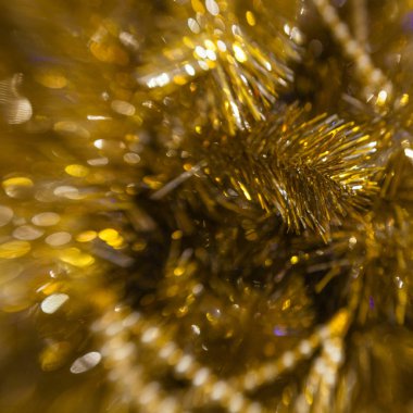 Altın Noel ağacı dalı arka plan