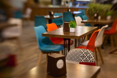 Modern café parlak renklerde iç