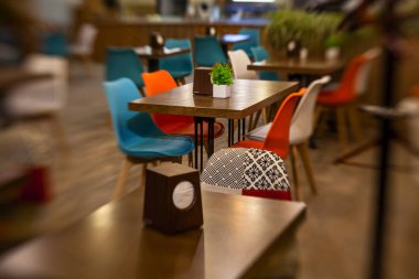 Modern café parlak renklerde iç