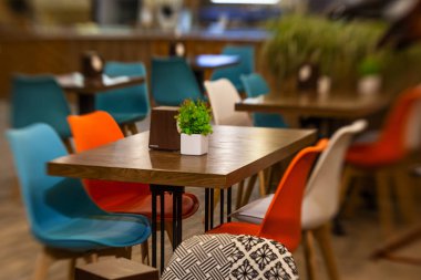 Modern café parlak renklerde iç